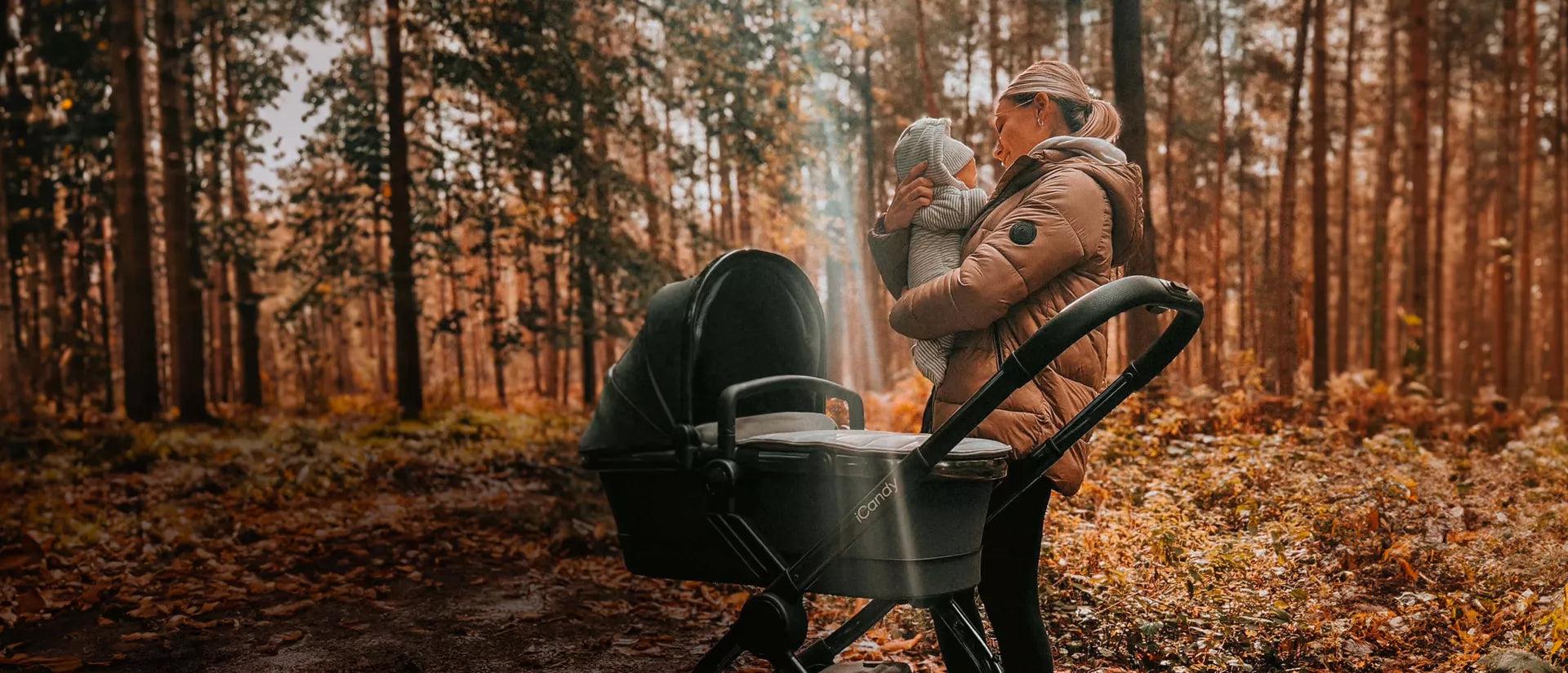 vauva vaunuissa syksy pukeutuminen